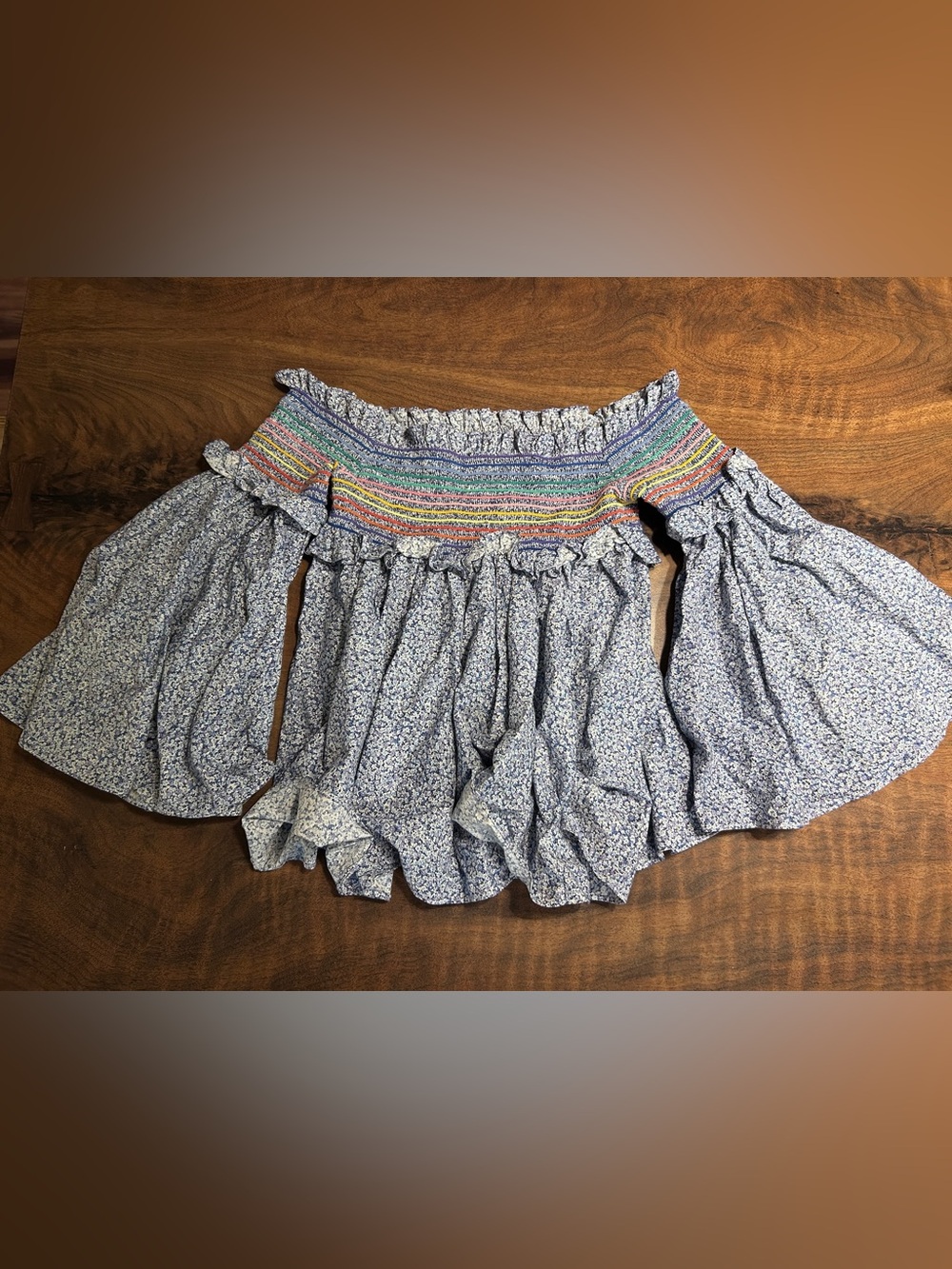 Petersyn Davenport Off-The-Shoulder Smocked Top